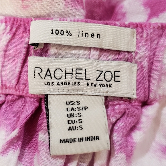 Rachel Zoe tie-dye shorts size Small 100% Linen - Picture 2 of 4